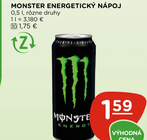 Monster energetický drink plechovka