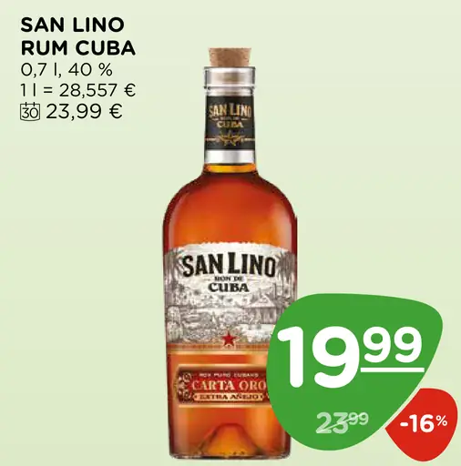 San Lino Cuba Carta Oro rum