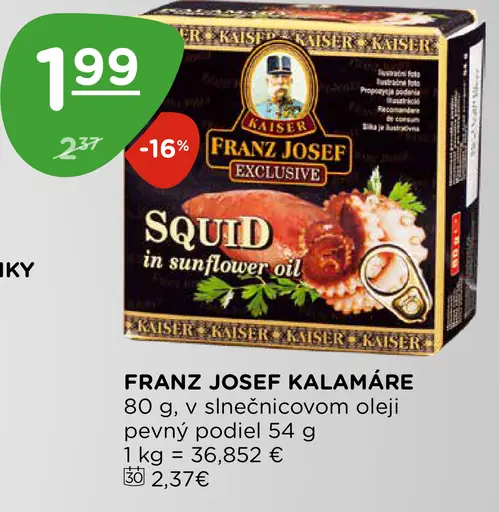 Franz Josef Kalamáre v slnečnicovom oleji