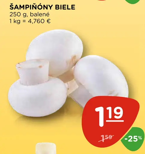 Šampiňóny biele