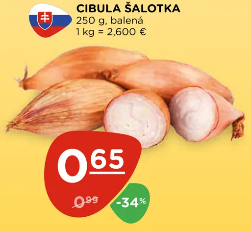 Cibuľa šalotka balená