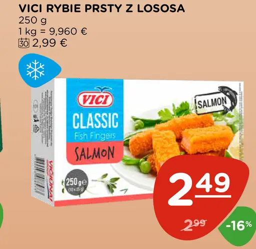 Vici rybie prsty z lososa