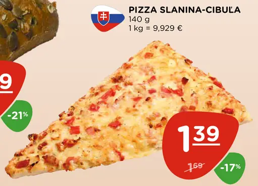 Pizza slanina-cibuľa
