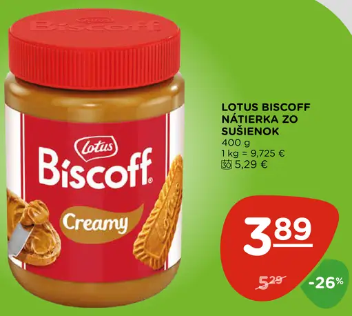 Lotus Biscoff Nátierka zo sušienok