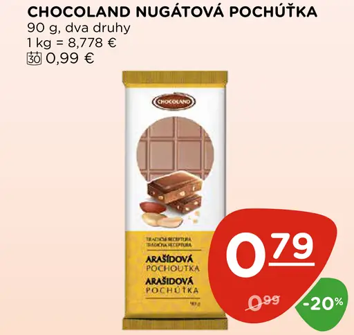Chocoland Nugátová pochúťka