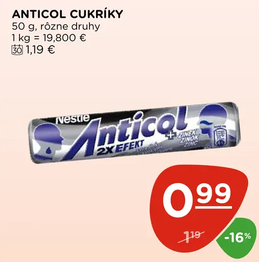 Anticol Anticol cukríky
