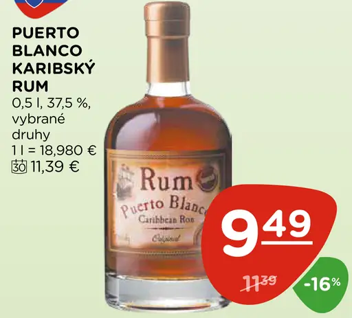 Puerto Blanco Karibský rum