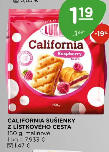 California Sušienky z lístkového cesta