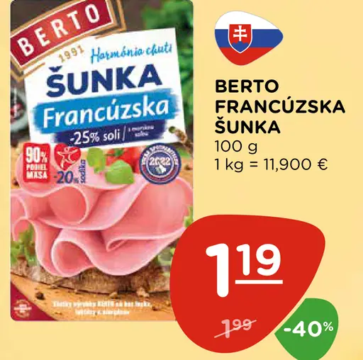 Berto francúzska šunka