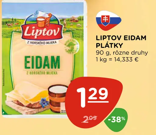 Liptov Eidam plátky