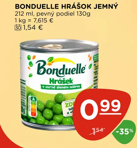 Bonduelle Hrášok jemný