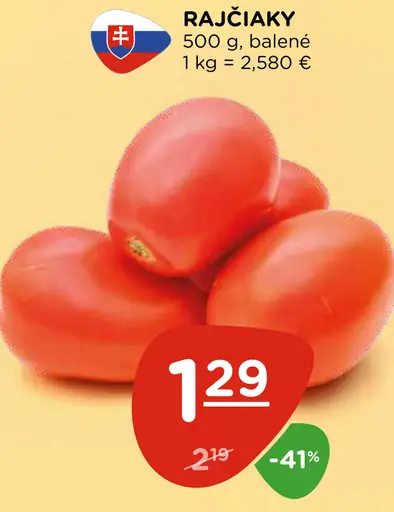 Rajčiaky balené