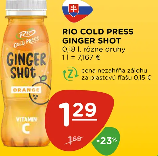 Rio Cold Press Ginger Shot Orange