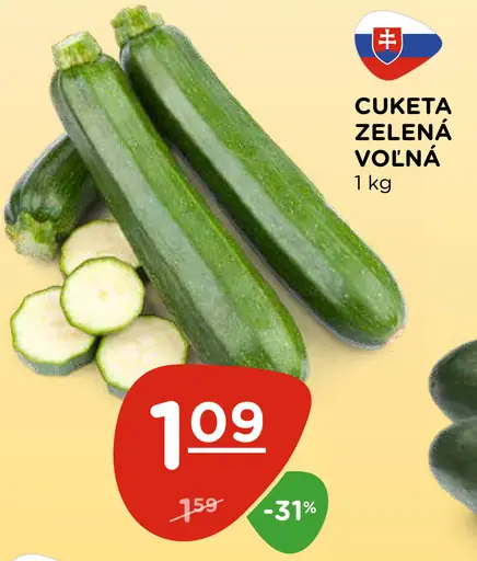 Cuketa zelená voľná
