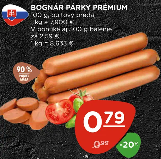 Bognár párky prémiové