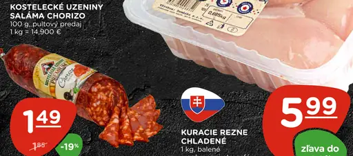 Kostelecké uzeniny Chorizo saláma
