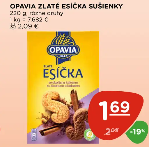 Opavia Zlaté Esíčka sušienky