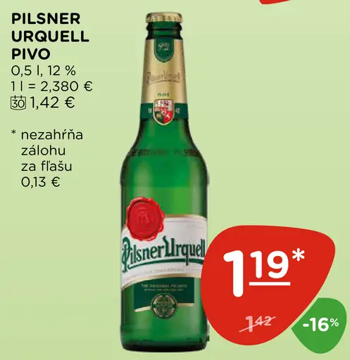 Pilsner Urquell pivo plechovka