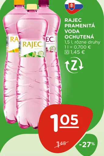 Rajec Pramenitá voda sýtená