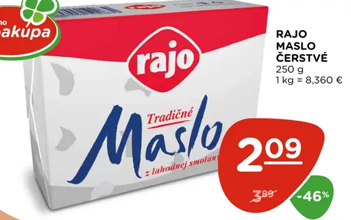 Rajo Tradičné maslo z lahodnej smotany