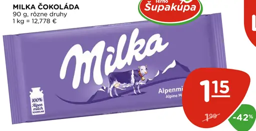 Milka Mliečna čokoláda