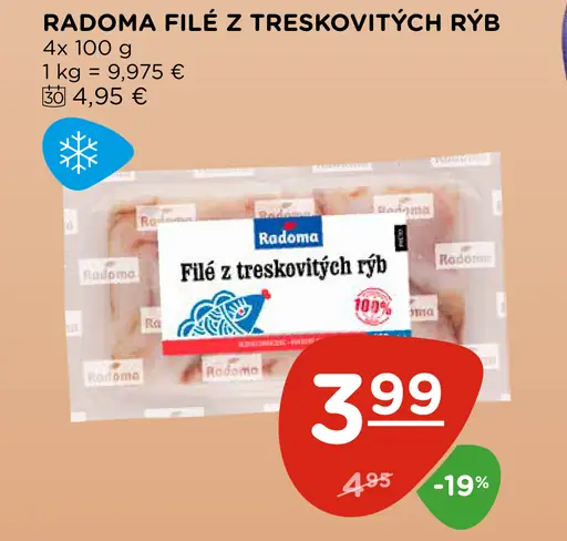 Radoma filé z treskovitých rýb