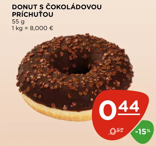 Donut s čokoládovou príchuťou