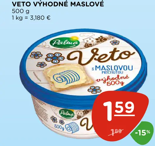 Veto Výhodné maslové