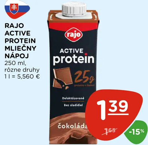 Rajo Active Protein Mliečny Nápoj