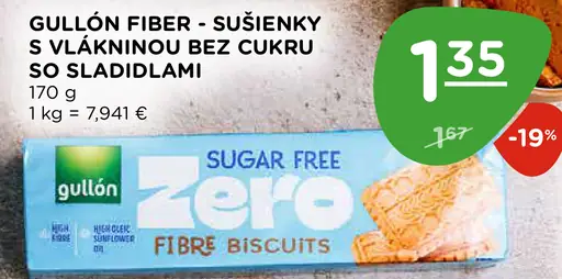 Gullón Fiber - Sušienky s vlákninou bez cukru so sladidlami