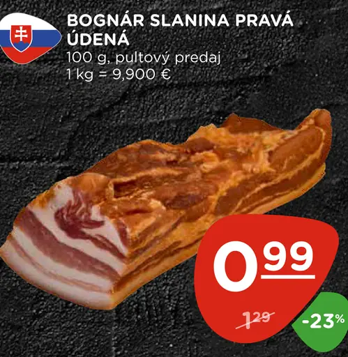 Bognár slanina pravá údená