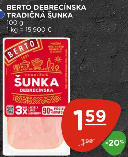 Berto Debrecínska šunka tradičná