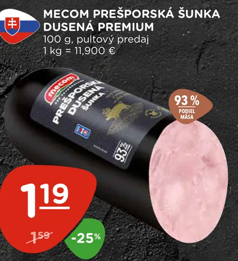Mecom prešporská šunka dusená prémiová