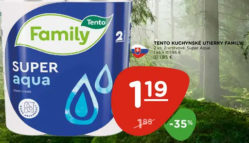 Tento Kuchynské utierky Family Super Aqua