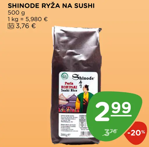 Shinode ryža na sushi