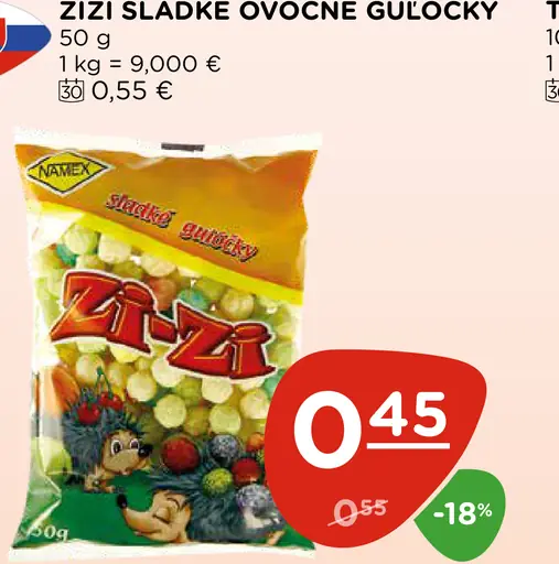 Zizi sladké ovocné guľičky