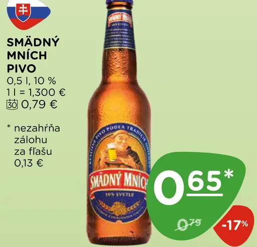 Šmädný Mních pivo