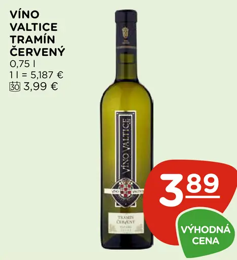 VÍNO VALTICE Tramín Červený