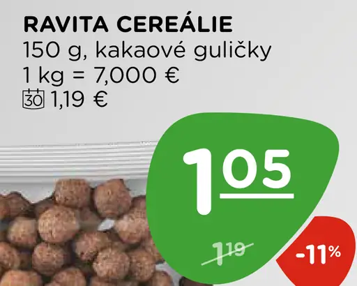 Ravita cereálie Guľičky