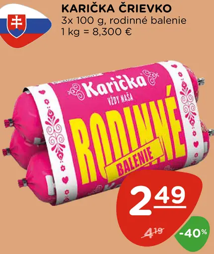 Karička Črievko Rodinné balenie