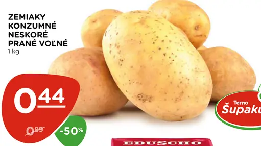 Zemiaky konzumné neskoré neprané