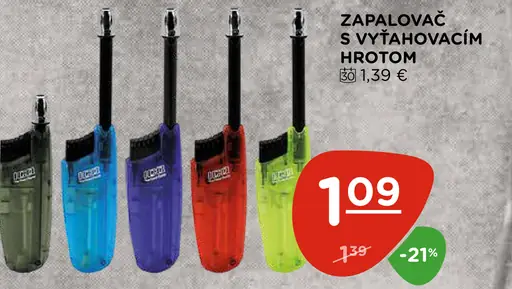 Zapaľovač s vysúvavacím hrotom