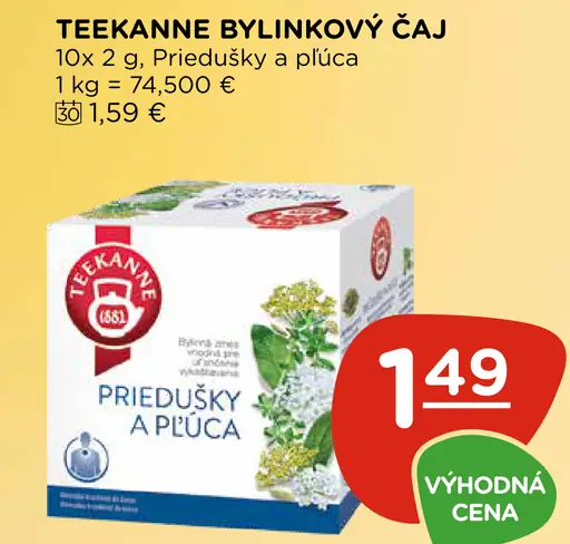 Teekanne čaj Priedušky a pľúca