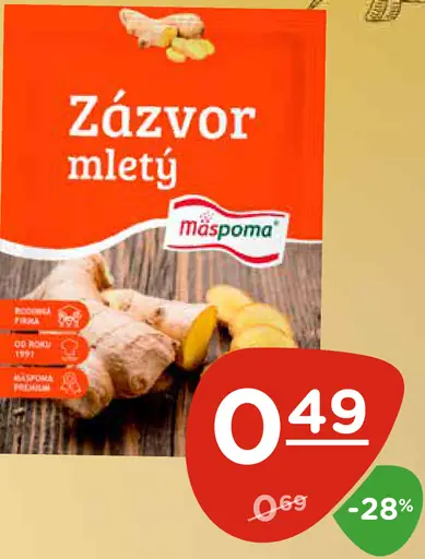 Mäspoma korenie zázvor mletý