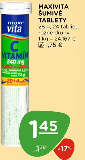Maxivita šumivé tablety