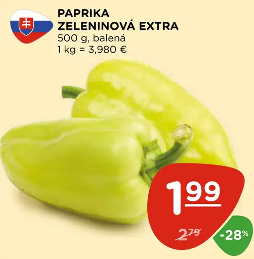 Paprika zeleninová extra