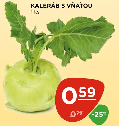 Kaleráb s vňaťou