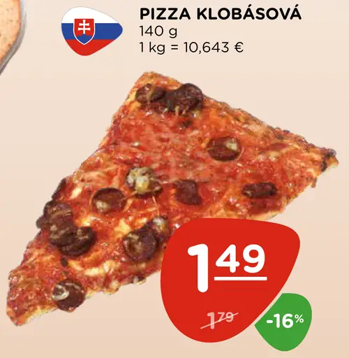 Pizza klobásová