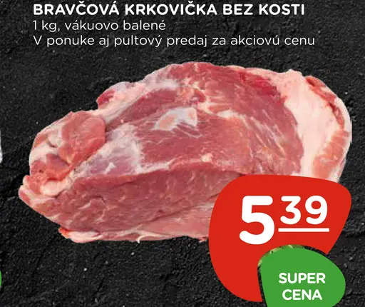 Bravčová krkovička bez kosti, plátky