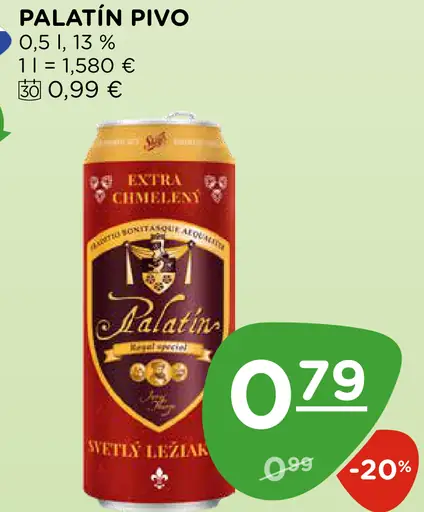 Palatín pivo plechovka